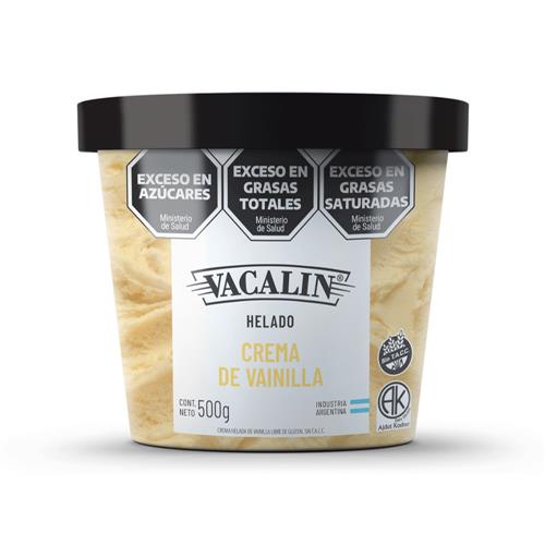Helado Crema De Vainilla Vacalin 500 Grm