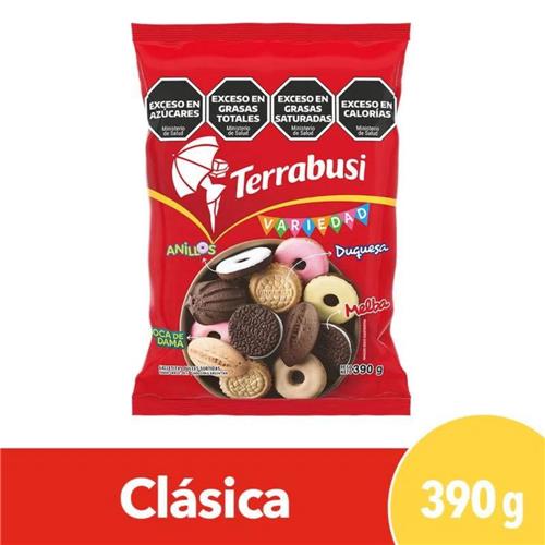 Galletitas Dulces Variedad TERRABUSI Mix Tamaño Familiar 390g.