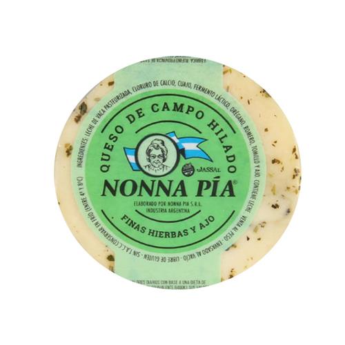 Queso De Campo Hilado Finas Hierbas Y Ajo Nonna Pia 210 Grm