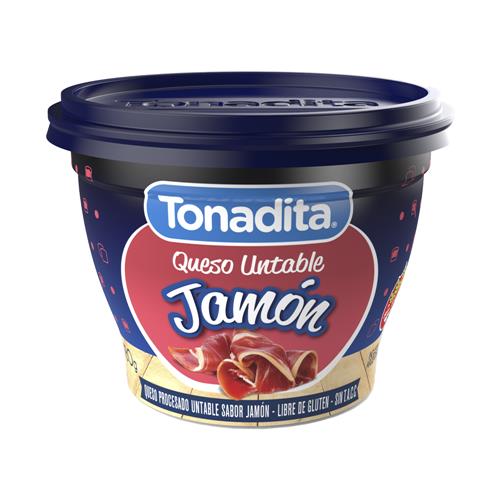 Queso Untable Sabor Jamón Tonadita 180g
