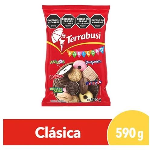 Galletitas Dulces Variedad TERRABUSI Mix Tamaño Familiar 590g.