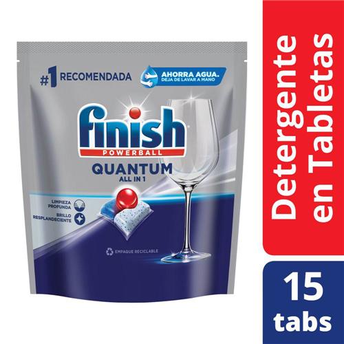 Detergente Para Lavavajillas FINISH Tabletas Quantum 15un