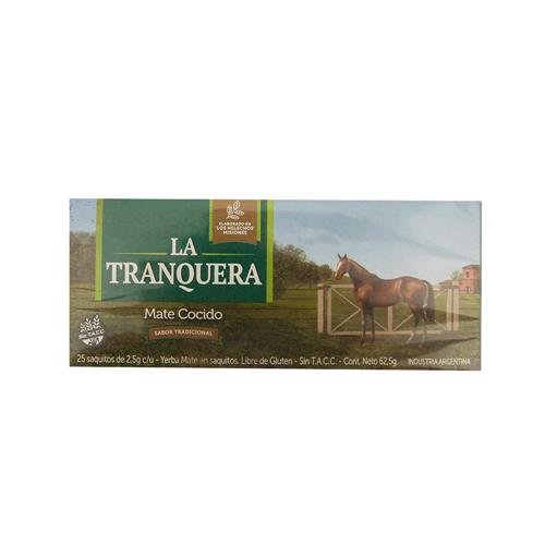 Mate Cocido Tradicional X25 Saquitos La Tranquera 62.5g