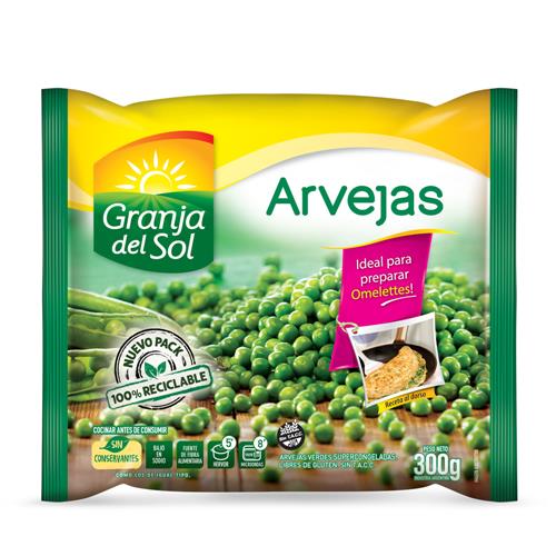 Arvejas Congeladas Granja Del Sol 300g