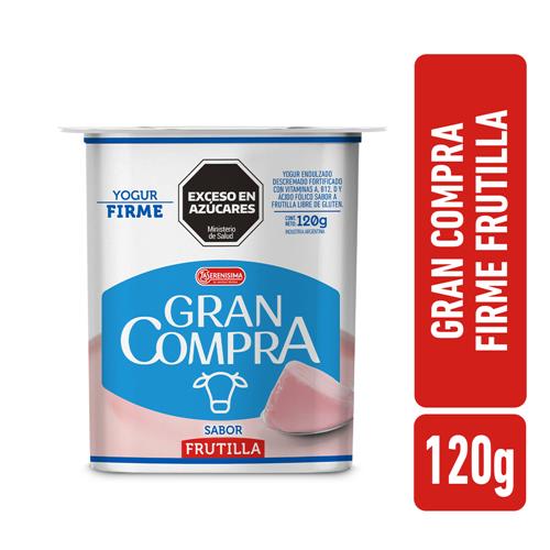 Yogur Firme Frutilla GRAN COMPRA 120gr