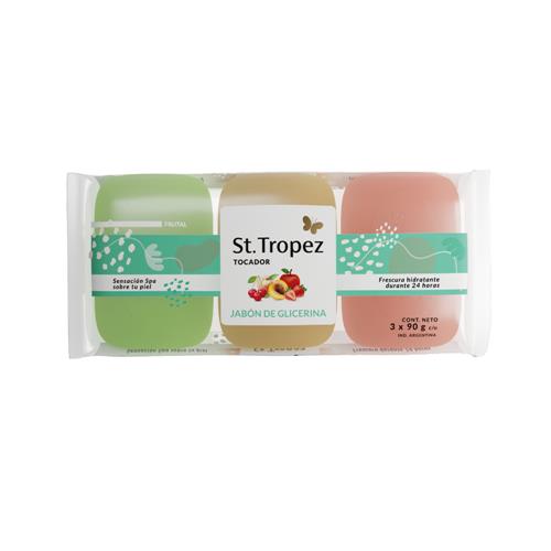 Jabón Glicerina Frutal X3 St.Tropez 270g