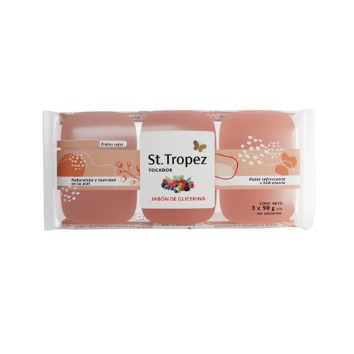 Jabón Glicerina Frutos Rojos X3 U. St.Tropez 270g