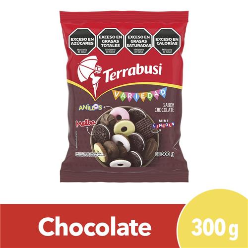 Galletitas Dulces Variedad TERRABUSI Mix Chocolate Tamaño Familiar 300g.
