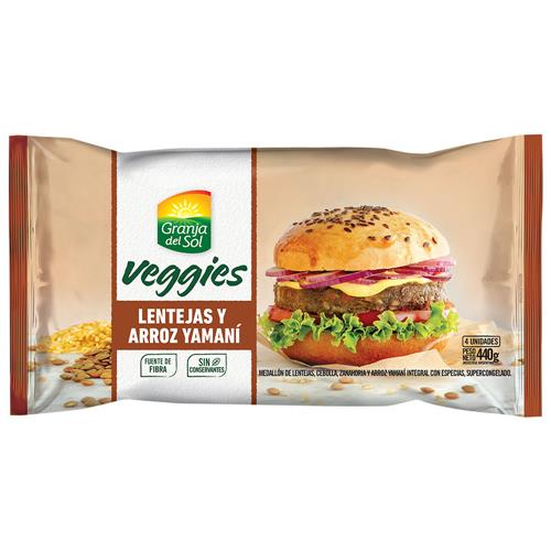 Medallones Veggies Lentejas Y Arroz Yamaní 440g