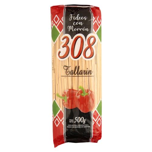 Fideos Semolín Con Morrón Tallarines N2 308 500g