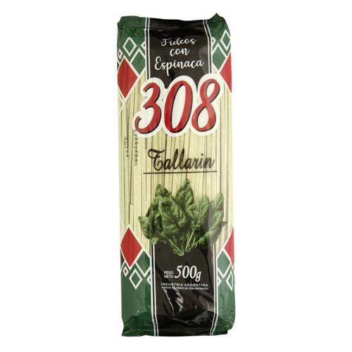 Fideos Semolín Con Espinaca Tallarines N2 308 500g