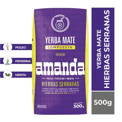 Yerba Mate Con Hierbas Serranas Amanda 500g