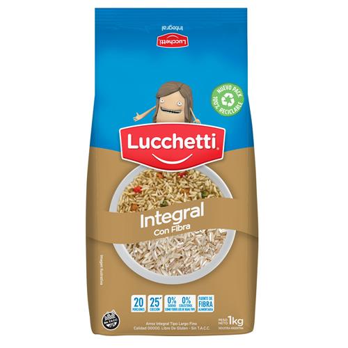 Arroz Integral Con Fibra Lucchetti 1kg