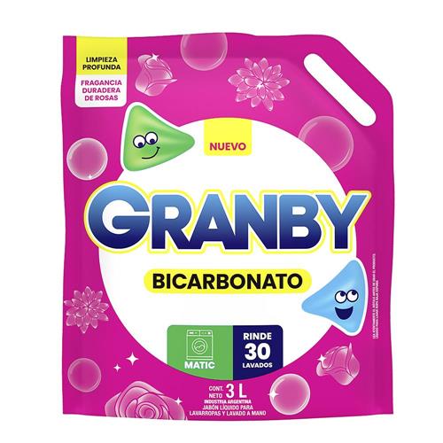 Jabón Líquido Matic Fragancia Rosas Granby 3l