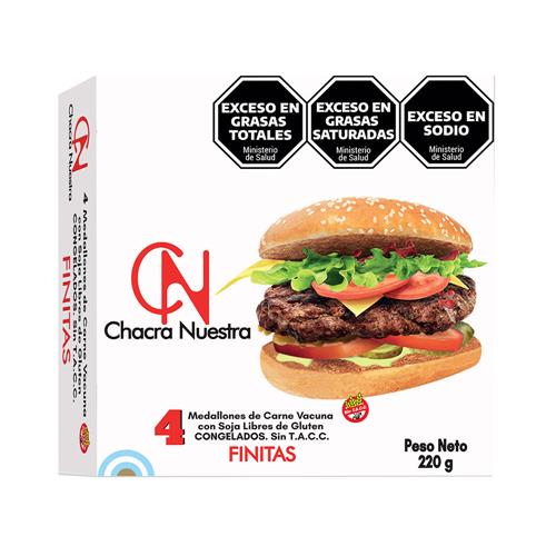 Medallones De Carne Vacuna Con Soja Congelados Chacra Nuestra 220g