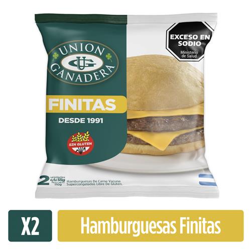 Hamburguesa Finitas De Carne Vacuna X2u. UNION Ganadera 110g