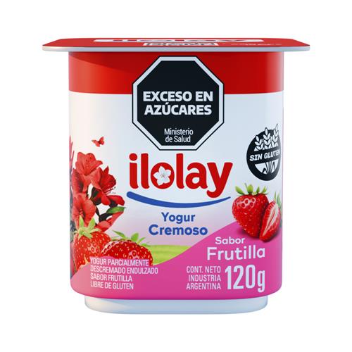 Yogur Entero Cremoso Sabor Frutilla Ilolay 120g