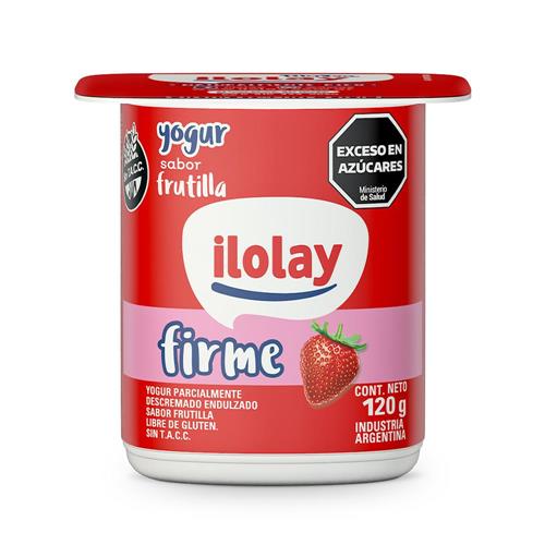 Yogur Entero Firme Sabor Frutilla Ilolay 120g