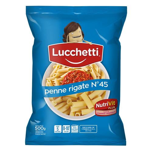 Fideos Penne Rigate N°45 Lucchetti 500g
