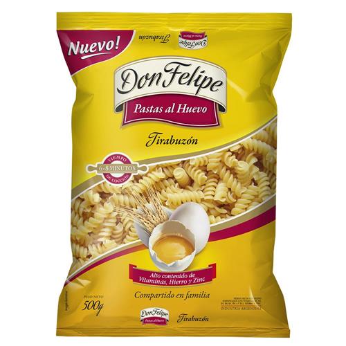 Fideos Tirabuzon Al Huevo Don Felipe 500g