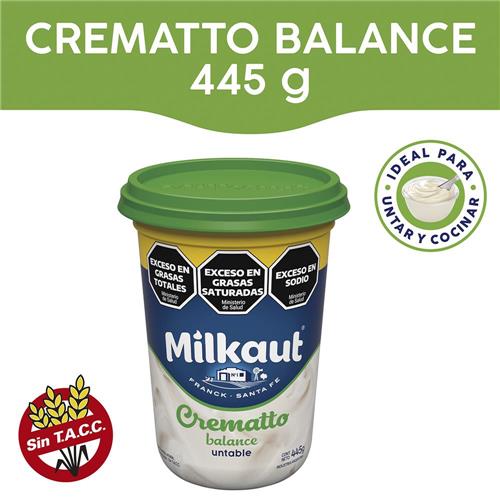 Queso Crema Light Crematto Balance Milkaut 445g