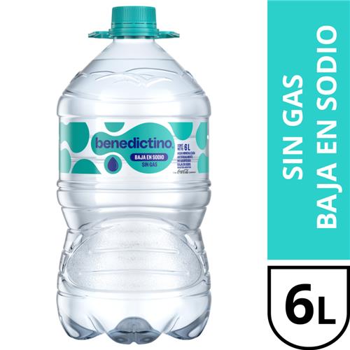 Agua Mineralizada BENEDICTINO Sin Gas Bidón 6 Lt