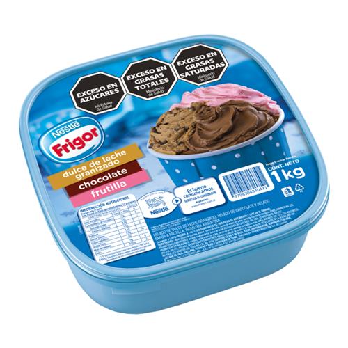 Helado Dulce De Leche Granizado Chocolate Frutilla Frigor 1000g
