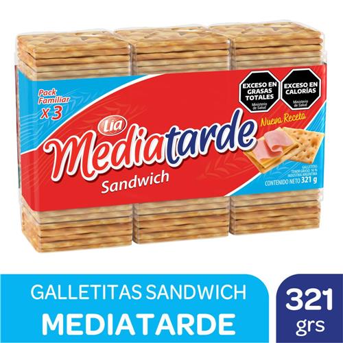 Galletitas De Agua Sandwich Media Tarde 321g