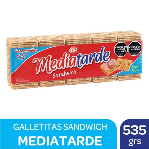 Galletitas De Agua Sandwich Media Tarde 535g