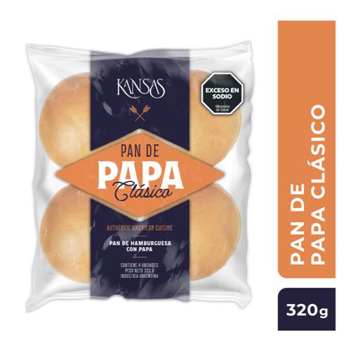 Pan Hamburguesa Con Papa Clasico Kansas 320g