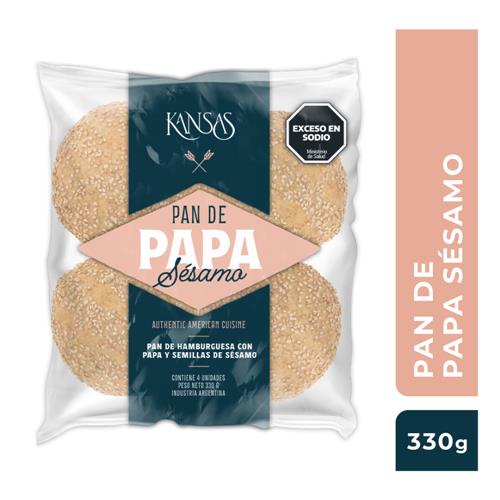 Pan Hamburguesa Con Papa Y Sesamo Kansas 330g