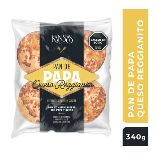 Pan Hamburguesa Con Papa Y Queso Kansas 340g