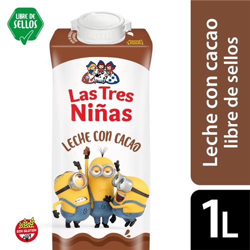 Leche Chocolatada Leche Con Cacao Tres Niñas 1l