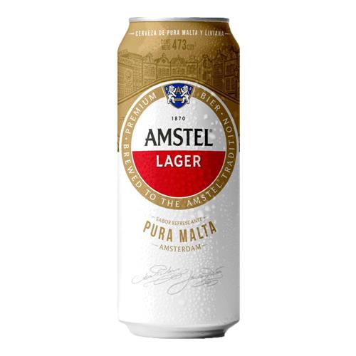 Cerveza Lager Pura Malta Amstel 473ml