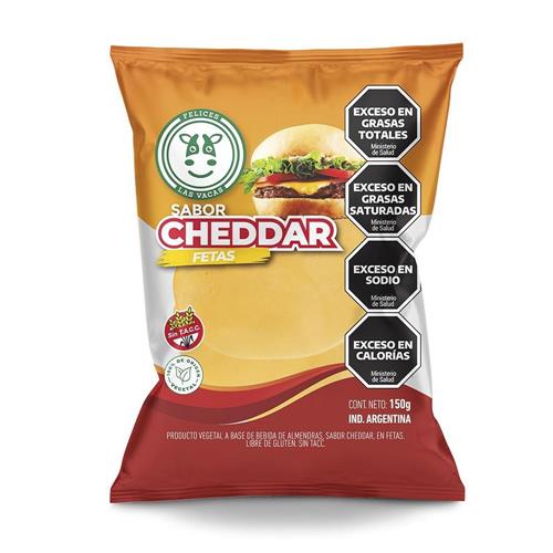 Queso Vegano Cheddar En Fetas Felices Las Vacas 150g