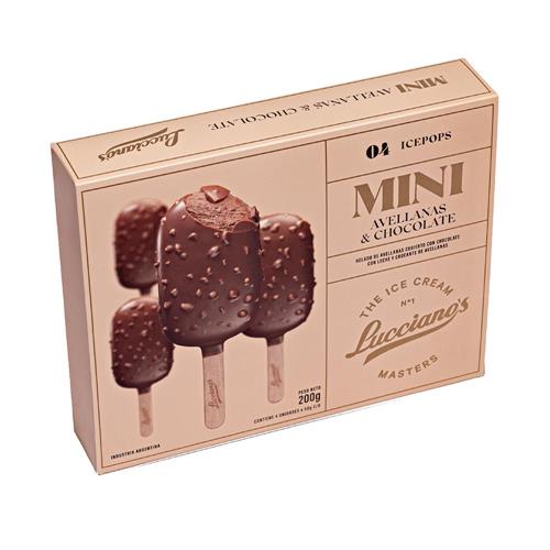 Palito Helado Mini Avelllana Y Chocolate Luccianos 200g