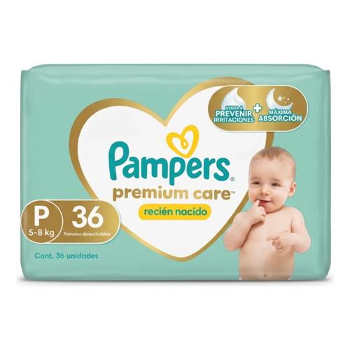 Pañales PAMPERS premium care Talle P 36 U
