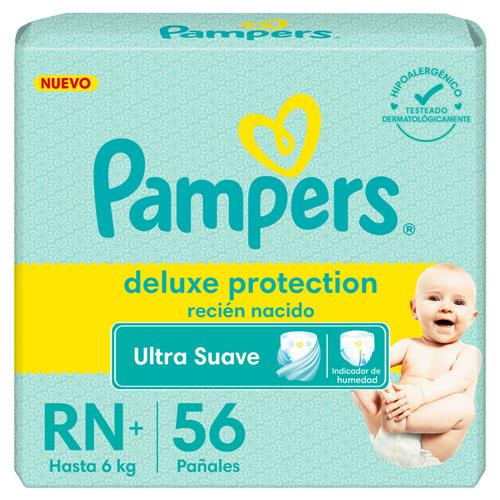 Pañales Deluxe Protection Talle Rn+ 56 Un