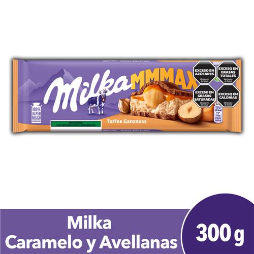 Chocolate MILKA Con Caramelo Y Avellanas 300g
