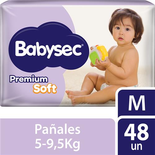 Pañales Babysec Premium Soft M 48 Un