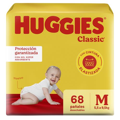 Pañales HUGGIES Classic M X68