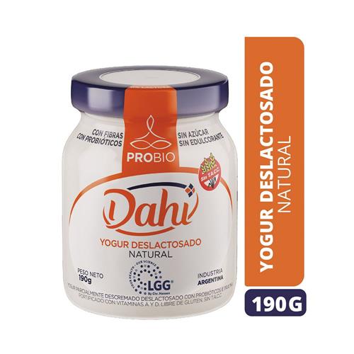 Yogur Sabor Natural Deslactosado Con Probioticos DAHI 190g