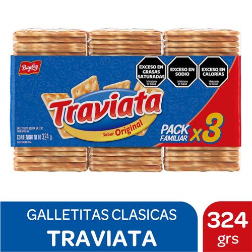 Galletitas Crackers Pack Familiar X3 Traviata 324g