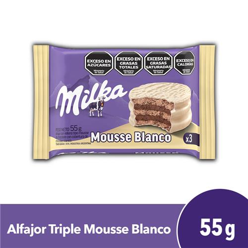 Alfajor Triple MILKA Mousse Blanco 55g