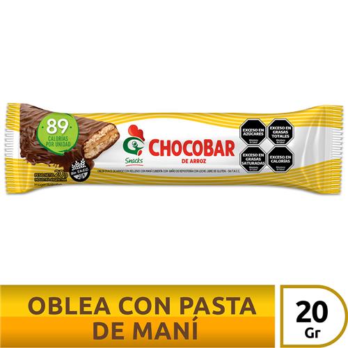 Oblea De Arroz Chocobar Gallo Snack 20g