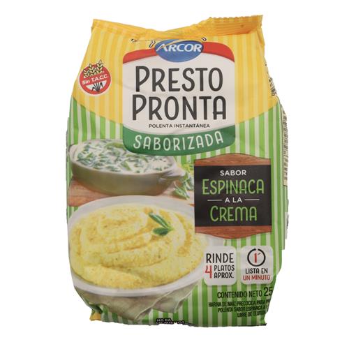 Polenta Espinaca A La Crema Prestopronta 250g