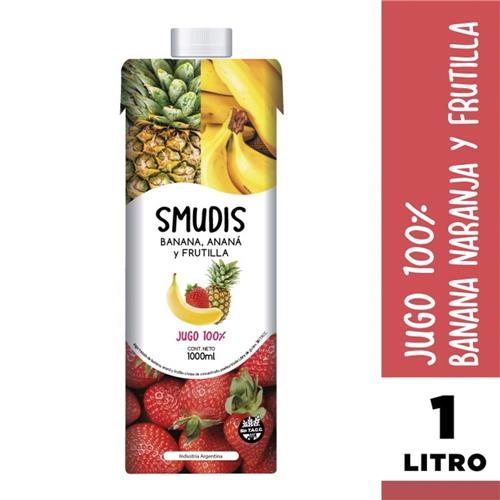 Jugo De Banana Anana Y Frutilla Smudis 1l