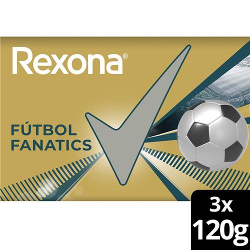 Jabón Futbol Fanatics X3 Rexona 360g