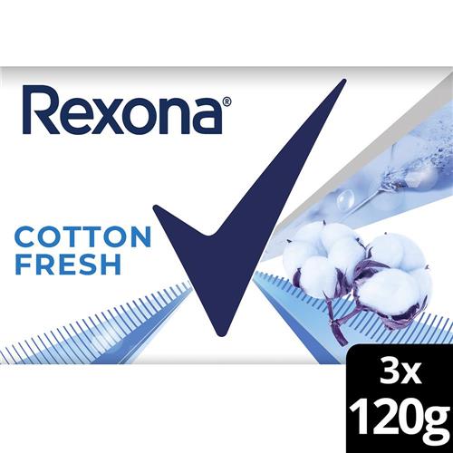 Jabón Tocador Cotton Fresh X3 Rexona 360g