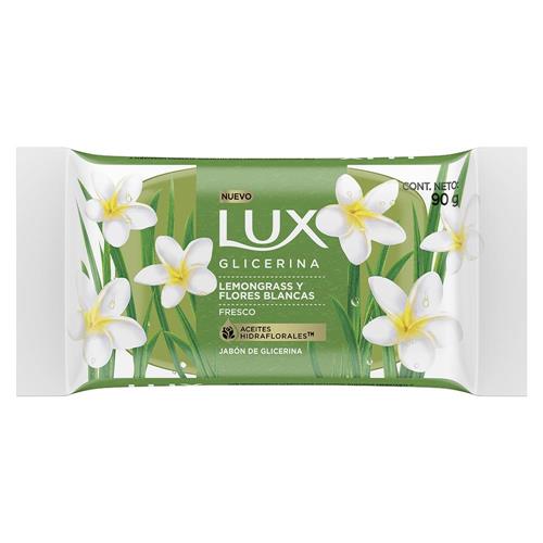 Jabón Glicerina Lemongrass Y Flores Blancas Lux 90g